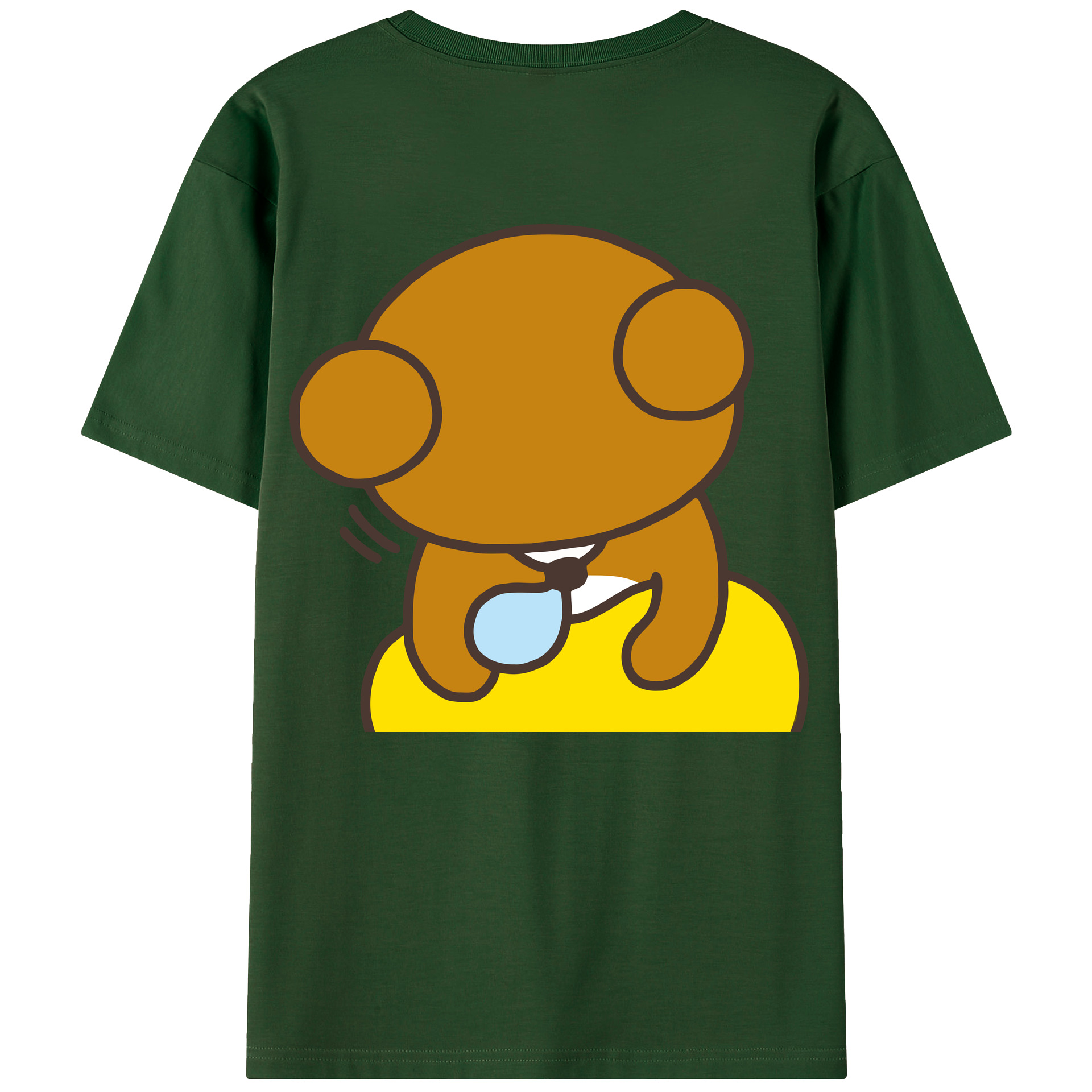（画像用） リラックマ リラックマ キイロイトリ Rilakkuma Korilakkuma Kiiroitori 綿100％半袖Tシャツ（背面プリント）